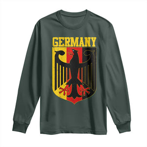 Proud Germany Long Sleeve Shirt Bundesadler Coat of Arms German Flag TS11 Dark Forest Green Print Your Wear