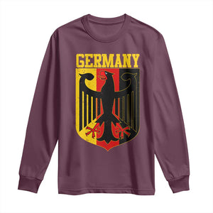 Proud Germany Long Sleeve Shirt Bundesadler Coat of Arms German Flag TS11 Maroon Print Your Wear