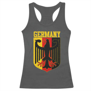 Proud Germany Racerback Tank Top Bundesadler Coat of Arms German Flag TS11 Dark Heather Print Your Wear