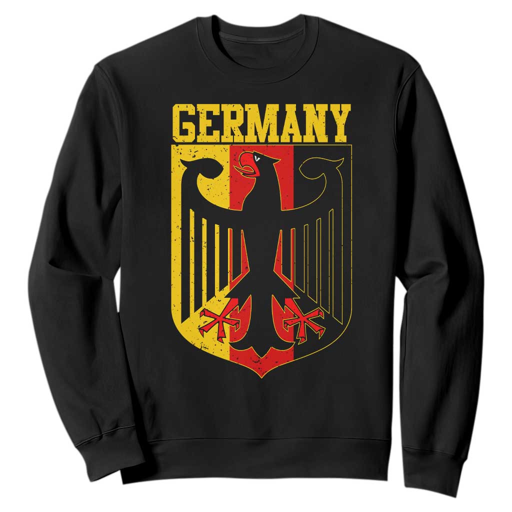 Proud Germany Sweatshirt Bundesadler Coat of Arms German Flag TS11 Black Print Your Wear