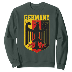 Proud Germany Sweatshirt Bundesadler Coat of Arms German Flag TS11 Dark Forest Green Print Your Wear