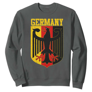Proud Germany Sweatshirt Bundesadler Coat of Arms German Flag TS11 Dark Heather Print Your Wear