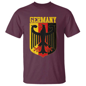 Proud Germany T Shirt Bundesadler Coat of Arms German Flag TS11 Maroon Print Your Wear