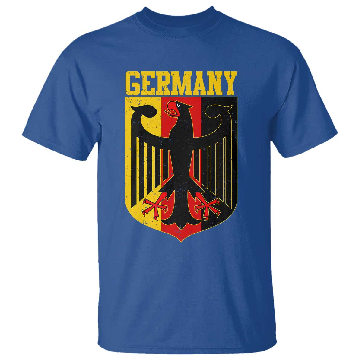 Proud Germany T Shirt Bundesadler Coat of Arms German Flag TS11 Royal Blue Print Your Wear