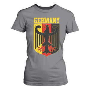 Proud Germany T Shirt For Women Bundesadler Coat of Arms German Flag TS11 Charcoal Print Your Wear