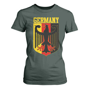 Proud Germany T Shirt For Women Bundesadler Coat of Arms German Flag TS11 Dark Forest Green Print Your Wear