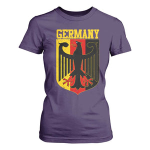 Proud Germany T Shirt For Women Bundesadler Coat of Arms German Flag TS11 Purple Print Your Wear