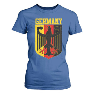 Proud Germany T Shirt For Women Bundesadler Coat of Arms German Flag TS11 Royal Blue Print Your Wear