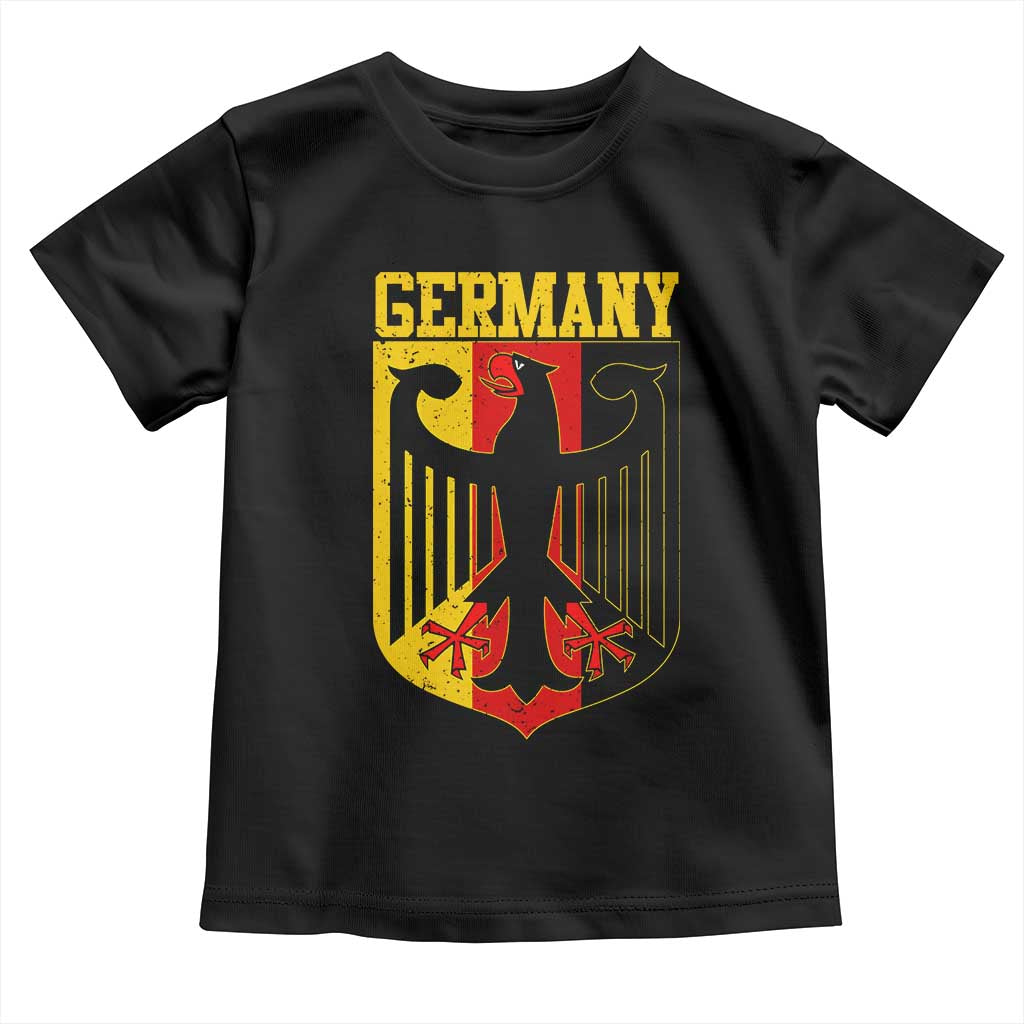 Proud Germany Toddler T Shirt Bundesadler Coat of Arms German Flag - Print Your Wear
