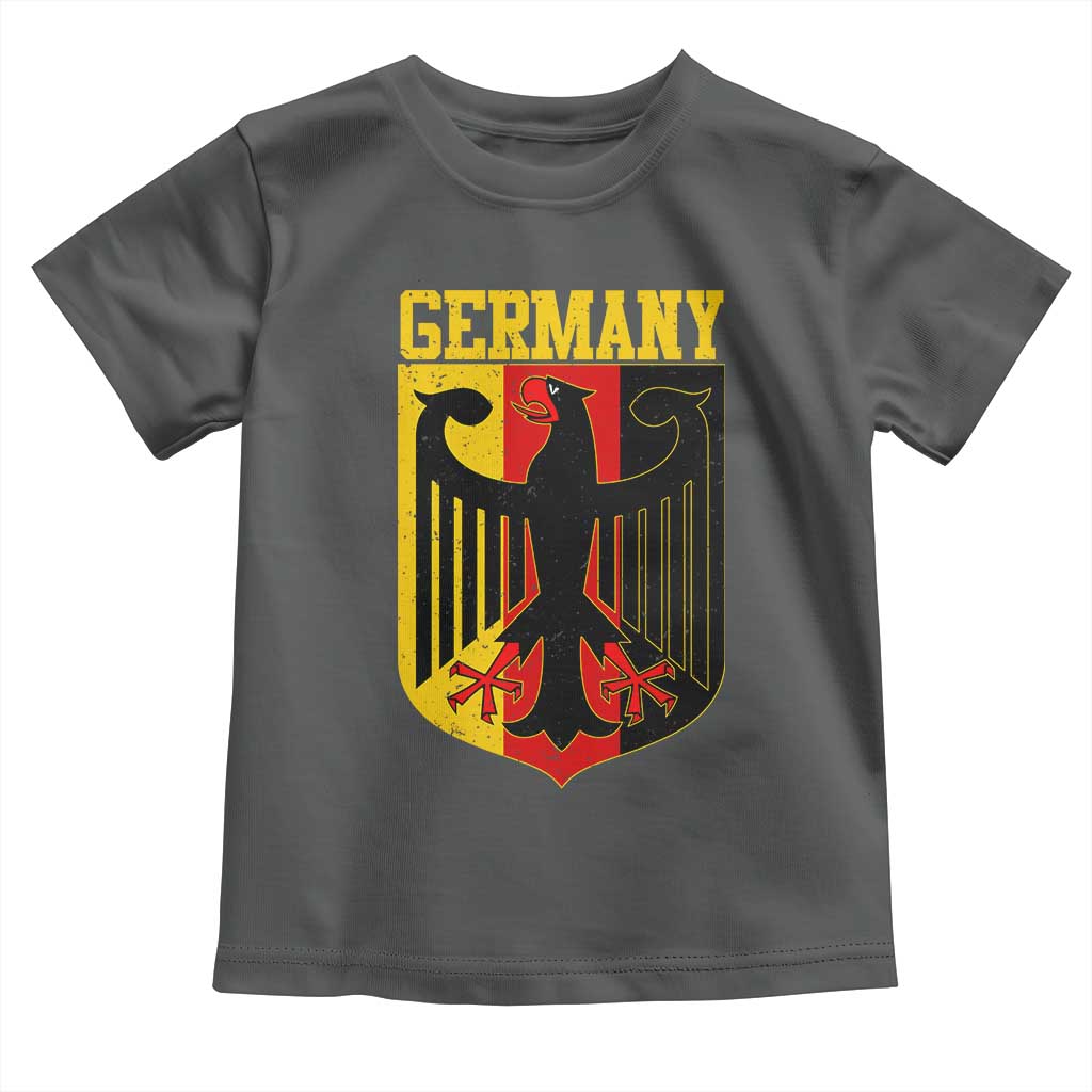 Proud Germany Toddler T Shirt Bundesadler Coat of Arms German Flag TS11 Dark Heather Print Your Wear