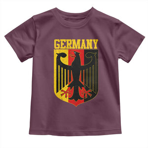 Proud Germany Toddler T Shirt Bundesadler Coat of Arms German Flag TS11 Maroon Print Your Wear