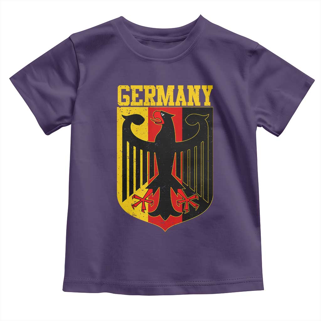 Proud Germany Toddler T Shirt Bundesadler Coat of Arms German Flag TS11 Purple Print Your Wear