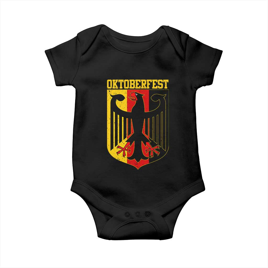 Oktoberfest Baby Onesie Bundesadler Coat of Arms German Flag TS11 Black Print Your Wear