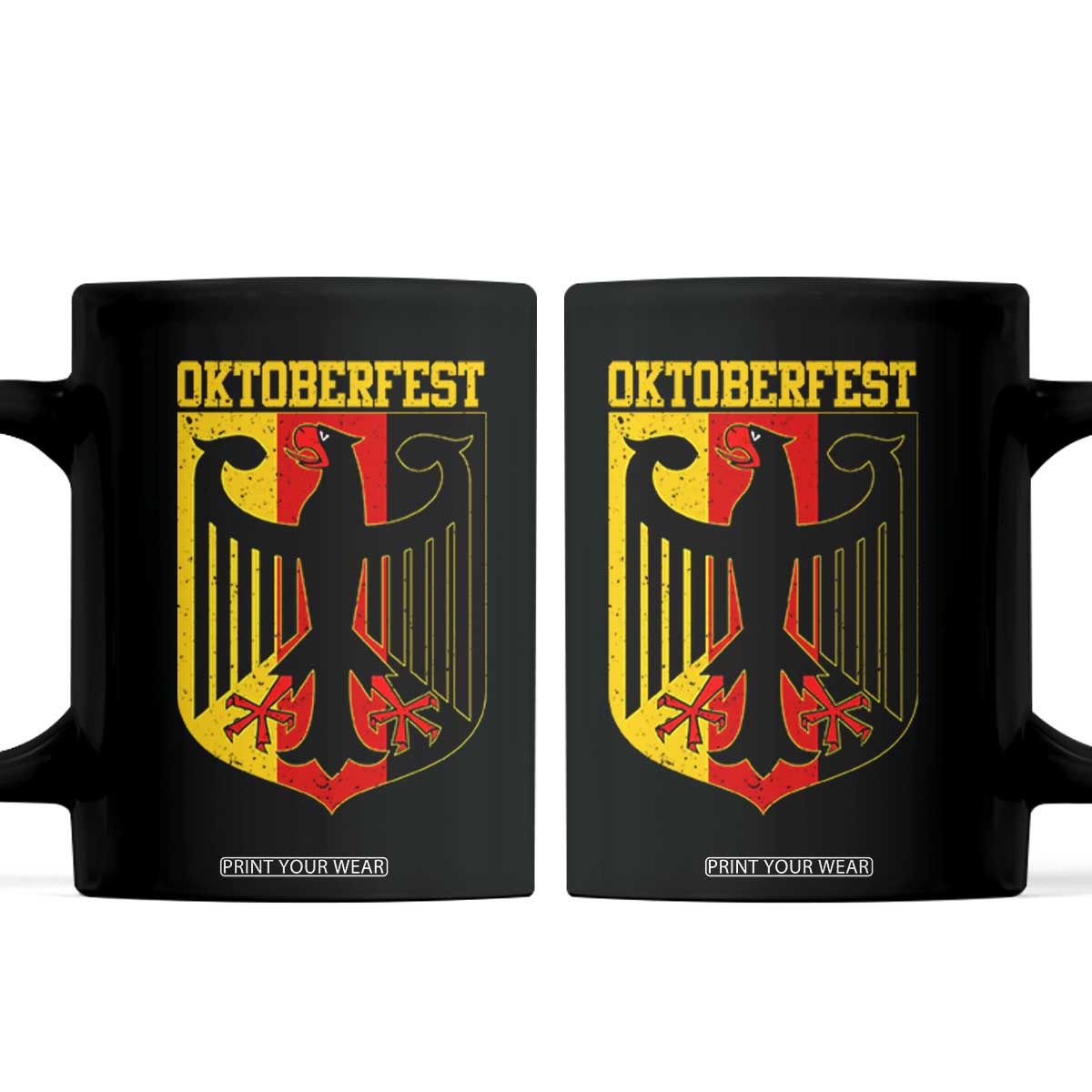 Oktoberfest Coffee Mug Bundesadler Coat of Arms German Flag TS11 Black Print Your Wear