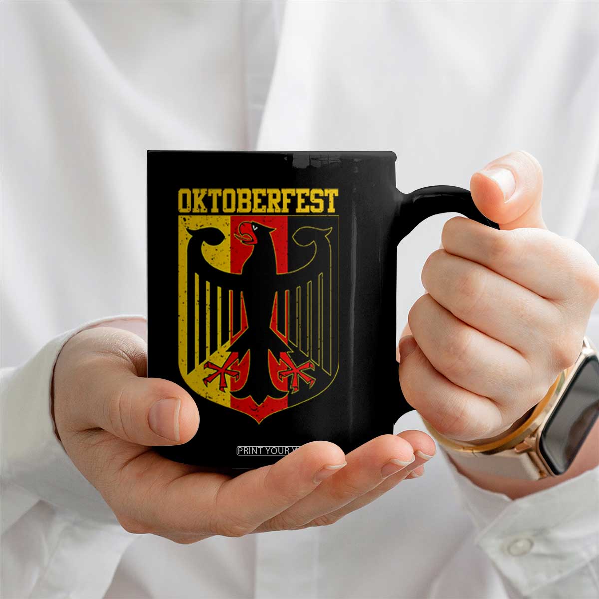 Oktoberfest Coffee Mug Bundesadler Coat of Arms German Flag TS11 Print Your Wear