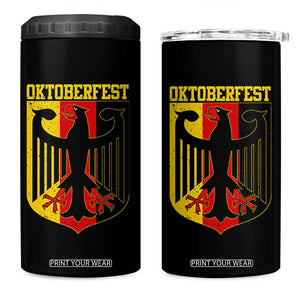 Oktoberfest 4 in 1 Can Cooler Tumbler Bundesadler Coat of Arms German Flag TS11 One Size: 16 oz Black Print Your Wear