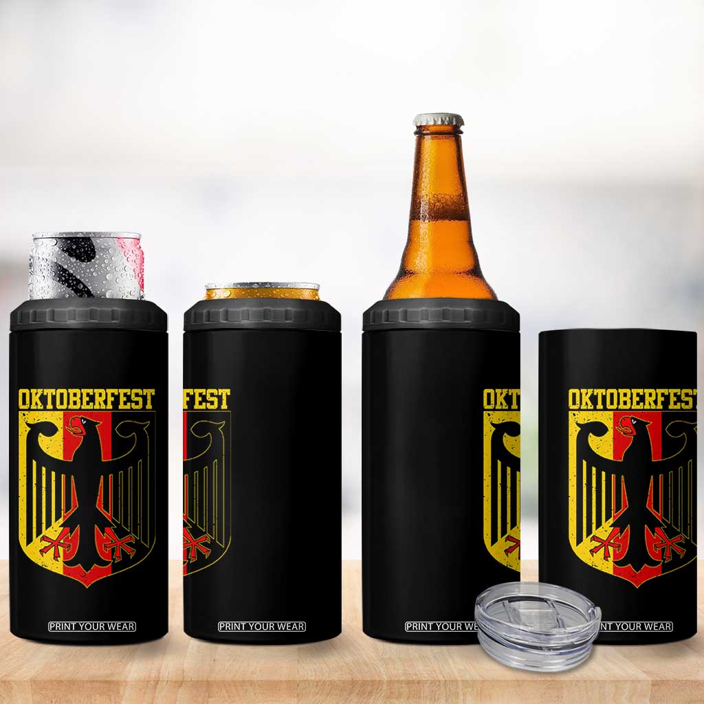Oktoberfest 4 in 1 Can Cooler Tumbler Bundesadler Coat of Arms German Flag TS11 Print Your Wear
