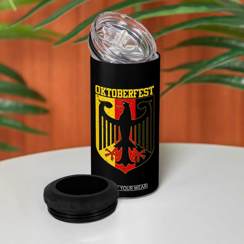Oktoberfest 4 in 1 Can Cooler Tumbler Bundesadler Coat of Arms German Flag TS11 Print Your Wear