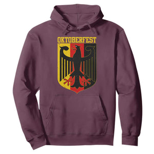 Oktoberfest Hoodie Bundesadler Coat of Arms German Flag TS11 Maroon Print Your Wear