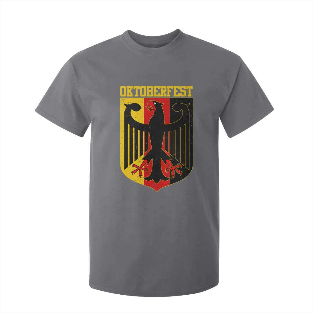 Oktoberfest T Shirt For Kid Bundesadler Coat of Arms German Flag TS11 Charcoal Print Your Wear