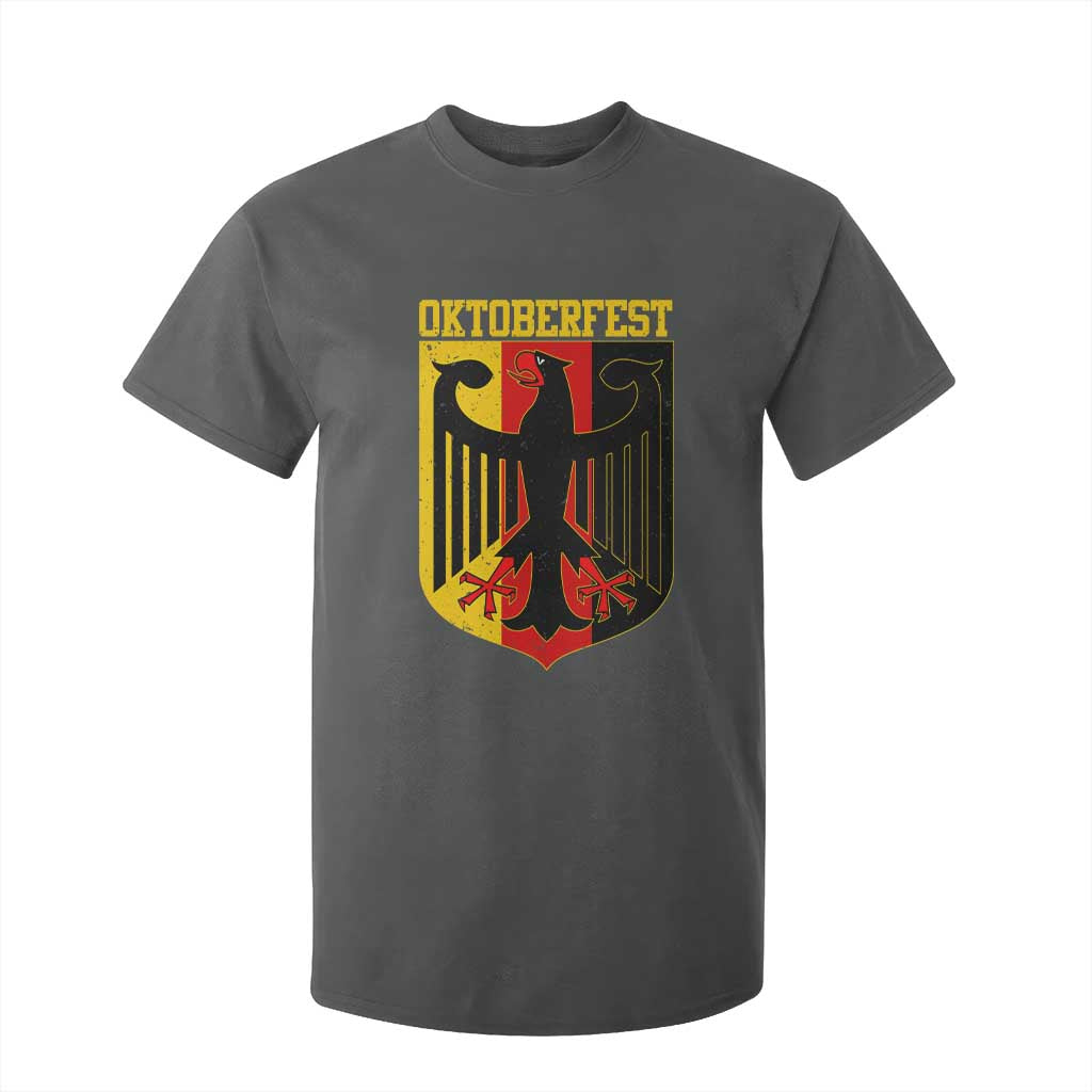 Oktoberfest T Shirt For Kid Bundesadler Coat of Arms German Flag TS11 Dark Heather Print Your Wear
