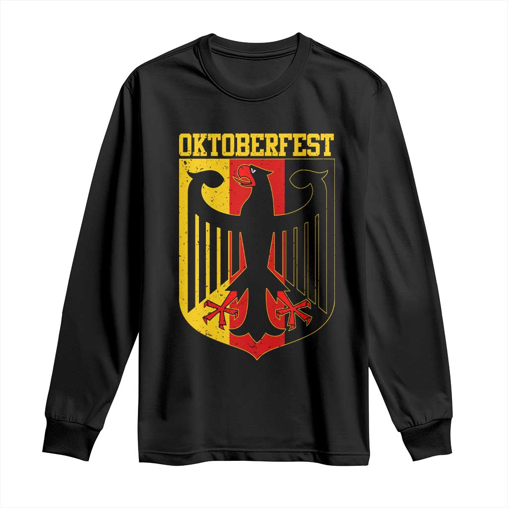 Oktoberfest Long Sleeve Shirt Bundesadler Coat of Arms German Flag TS11 Black Print Your Wear