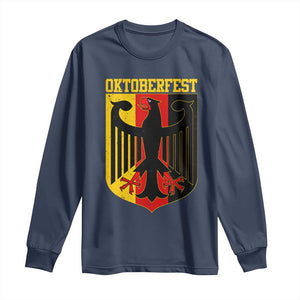 Oktoberfest Long Sleeve Shirt Bundesadler Coat of Arms German Flag TS11 Navy Print Your Wear