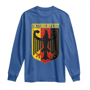 Oktoberfest Long Sleeve Shirt Bundesadler Coat of Arms German Flag TS11 Royal Blue Print Your Wear