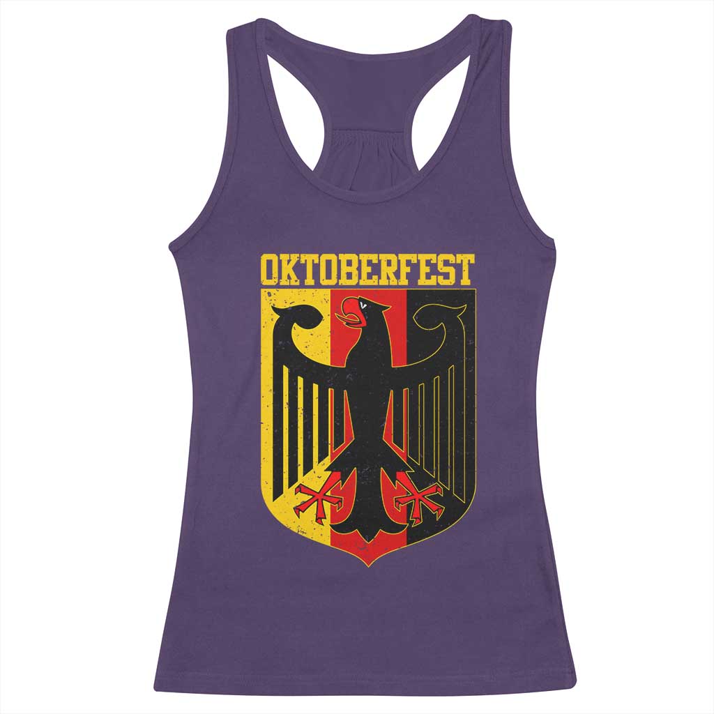 Oktoberfest Racerback Tank Top Bundesadler Coat of Arms German Flag TS11 Purple Print Your Wear