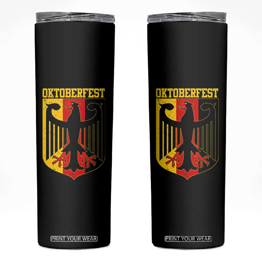 Oktoberfest Skinny Tumbler Bundesadler Coat of Arms German Flag TS11 Black Print Your Wear