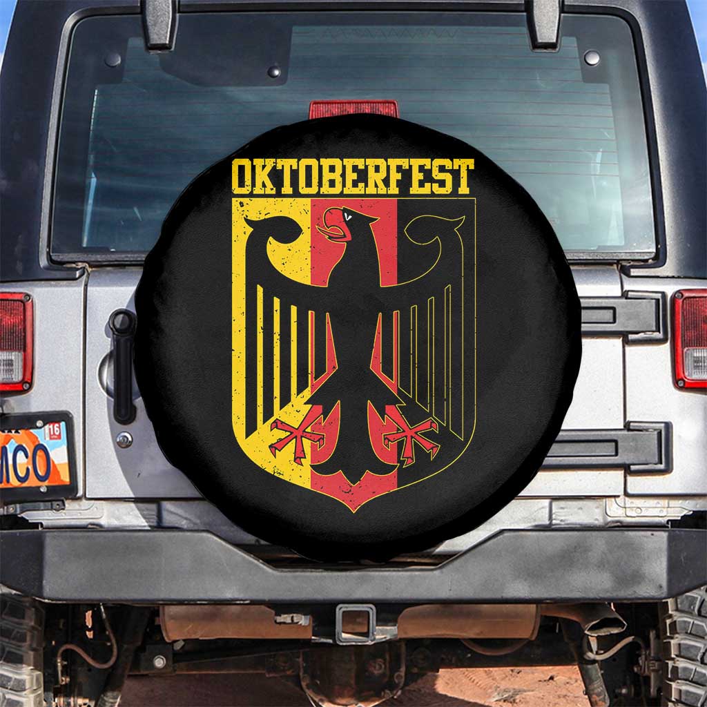 Oktoberfest Spare Tire Cover Bundesadler Coat of Arms German Flag TS11 No hole Black Print Your Wear