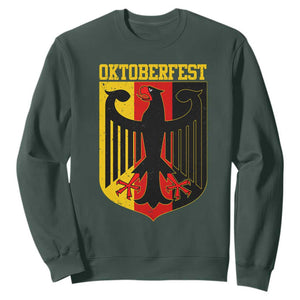 Oktoberfest Sweatshirt Bundesadler Coat of Arms German Flag TS11 Dark Forest Green Print Your Wear