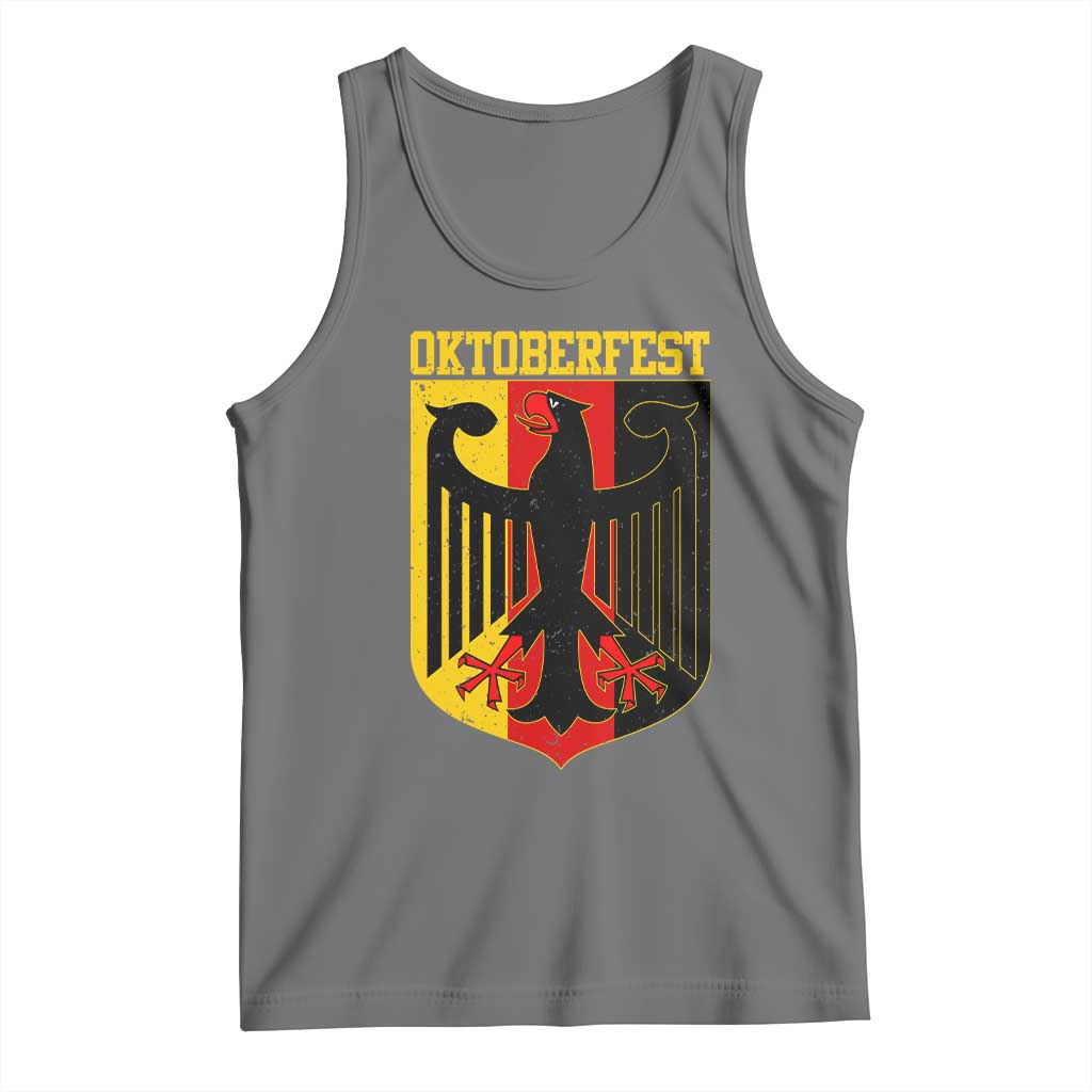Oktoberfest Tank Top Bundesadler Coat of Arms German Flag TS11 Black Heather Print Your Wear