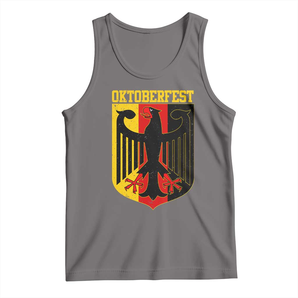 Oktoberfest Tank Top Bundesadler Coat of Arms German Flag TS11 Deep Heather Print Your Wear