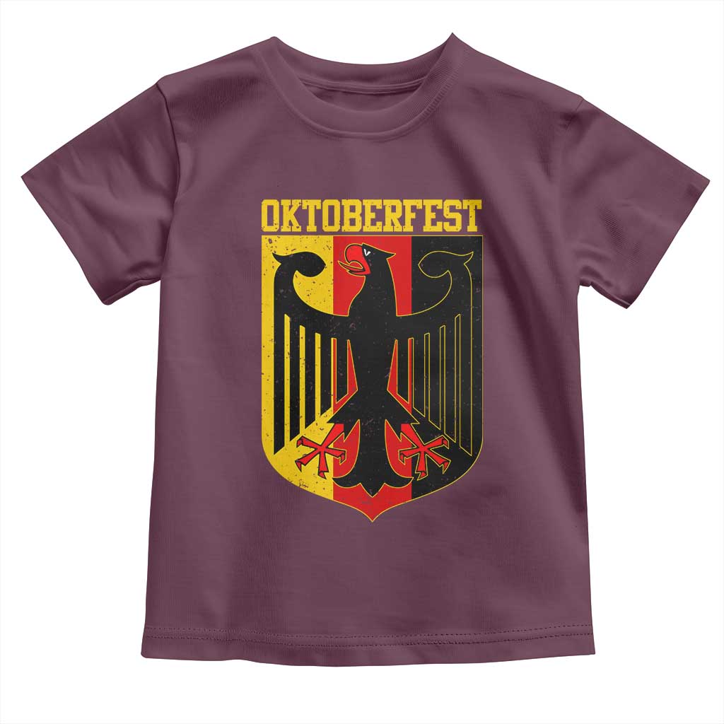 Oktoberfest Toddler T Shirt Bundesadler Coat of Arms German Flag TS11 Maroon Print Your Wear