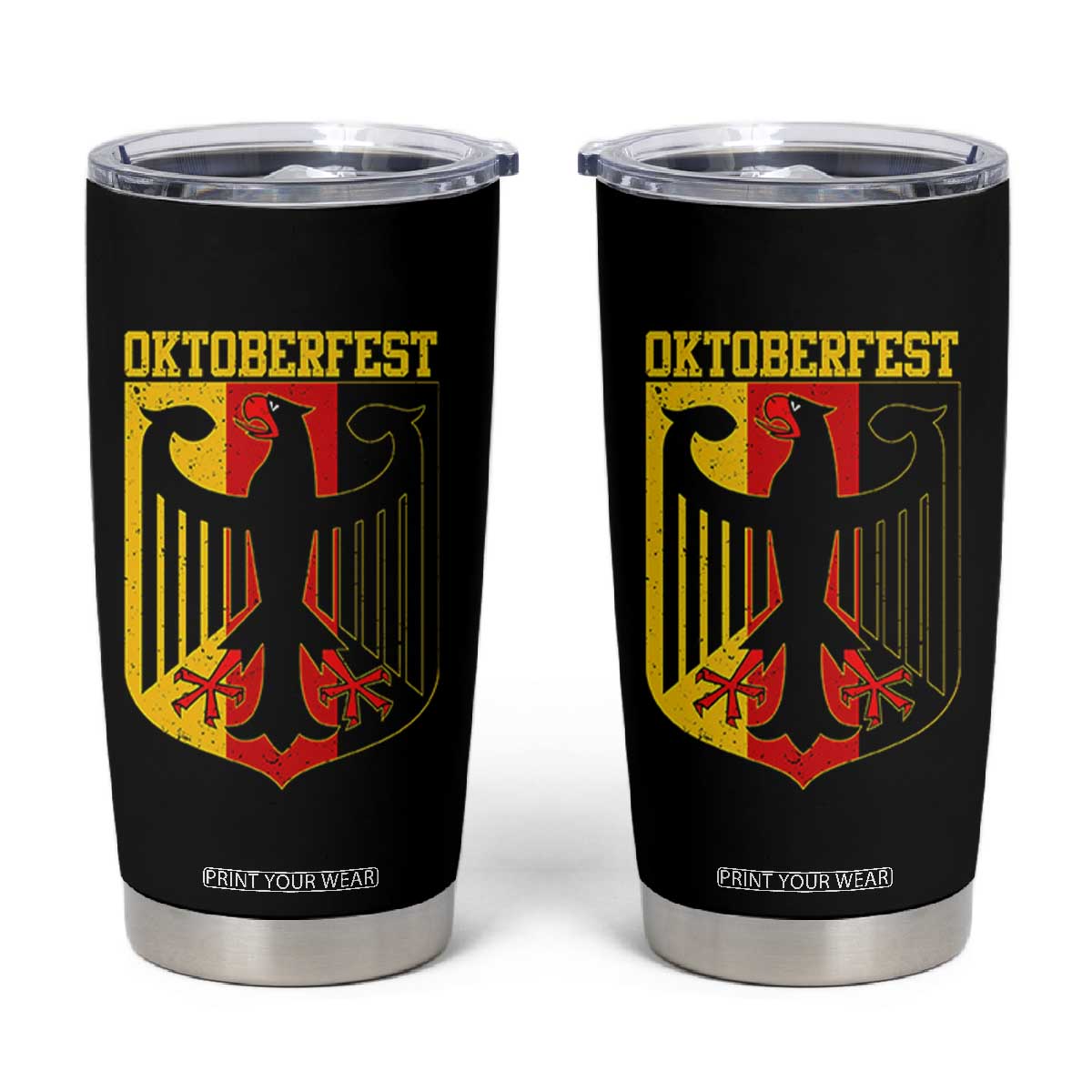 Oktoberfest Tumbler Cup Bundesadler Coat of Arms German Flag TS11 Black Print Your Wear