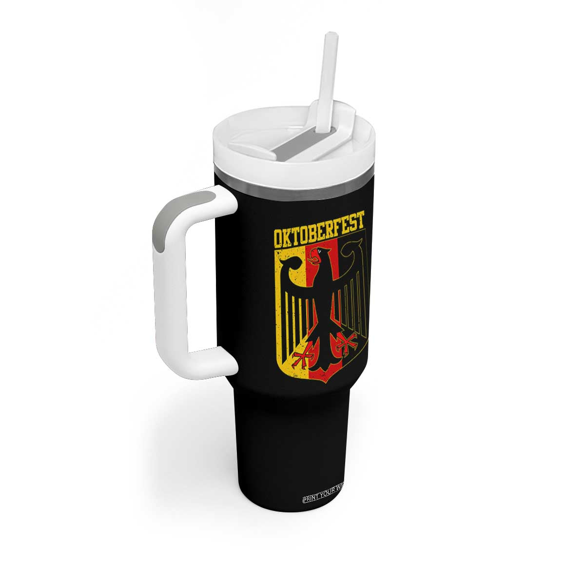 Oktoberfest Tumbler With Handle Bundesadler Coat of Arms German Flag TS11 Print Your Wear