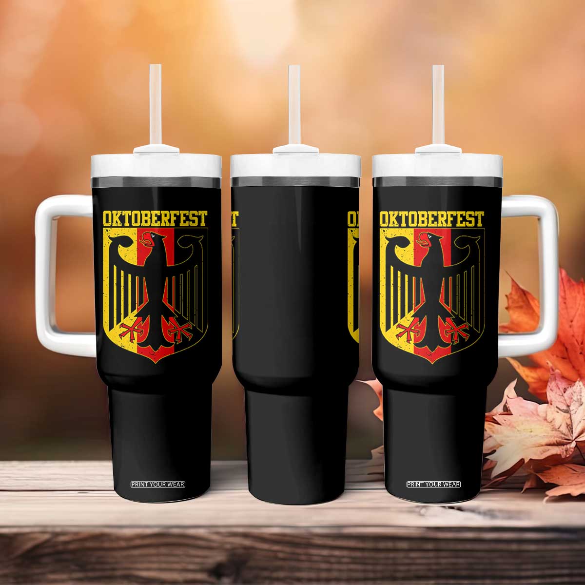 Oktoberfest Tumbler With Handle Bundesadler Coat of Arms German Flag TS11 Print Your Wear