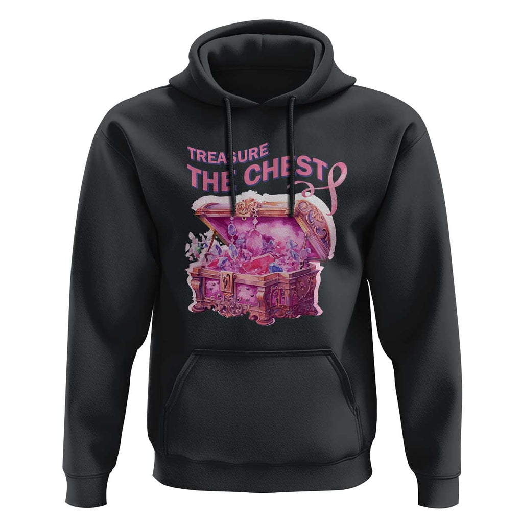 Breast Cancer Awareness Hoodie Treasure The Chest Crystal Diamond Pink Ribbon TS11 Black Print Your Wear