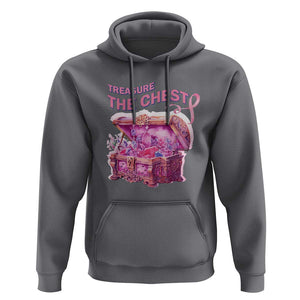 Breast Cancer Awareness Hoodie Treasure The Chest Crystal Diamond Pink Ribbon TS11 Charcoal Print Your Wear