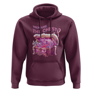 Breast Cancer Awareness Hoodie Treasure The Chest Crystal Diamond Pink Ribbon TS11 Maroon Print Your Wear