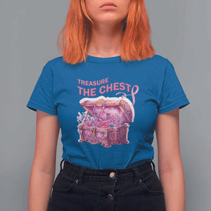 Breast Cancer Awareness T Shirt For Women Treasure The Chest Crystal Diamond Pink Ribbon TS11 Royal Blue Print Your Wear