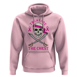 Breast Cancer Awareness Hoodie Treasure The Chest Pirate Skull Sword Pink Ribbon TS11 Light Pink Print Your Wear