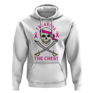 Breast Cancer Awareness Hoodie Treasure The Chest Pirate Skull Sword Pink Ribbon TS11 White Print Your Wear