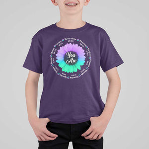 Suicide Prevention Awareness T Shirt For Kid You Are Never Alone Enough Amazing Special Strong Lovely Sunflower TS11 Purple Print Your Wear