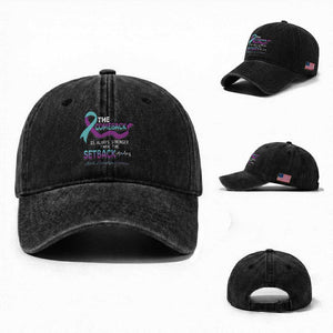 Suicide Prevention Awareness Washed Cotton Baseball Cap The Comeback Is Always Stronger Than The Setback Heartbeat