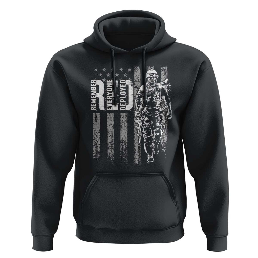 RED Friday Hoodie Remember Everyone Deployed American Flag Military Patriotic Veteran TS11 Black Print Your Wear
