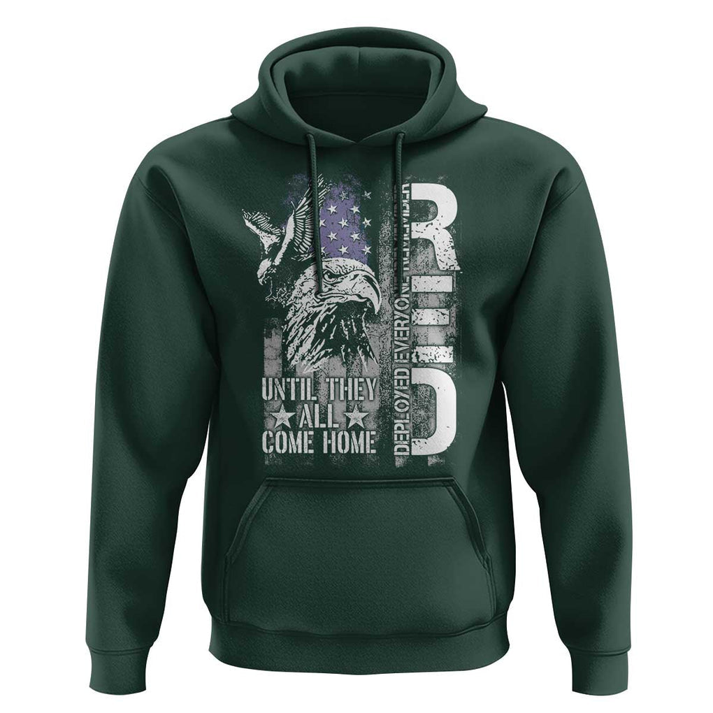 RED Friday Hoodie Remember Everyone Deployed Until They All Come Home Military Eagle USA Flag TS11 Dark Forest Green Print Your Wear