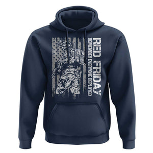 RED Friday Hoodie Remember Everyone Deployed Military American Flag TS11 Navy Print Your Wear