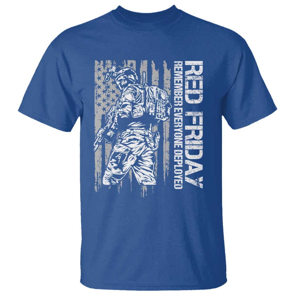 RED Friday T Shirt Remember Everyone Deployed Military American Flag TS11 Royal Blue Print Your Wear